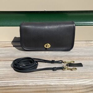 Vintage Coach Navy Mini Clutch 9375 NYC Early Dinky Shoulder Bag Glue-In